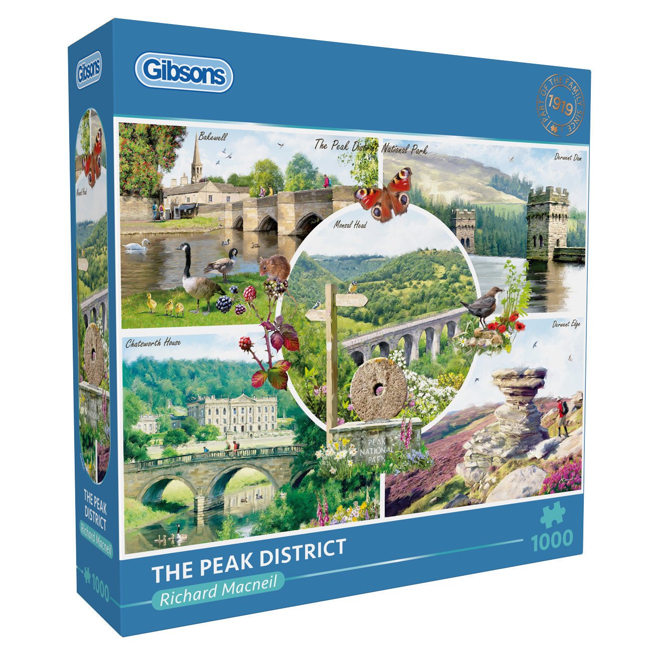 Peak District nemzeti park Gibsons 1000 darabos kirakó puzzle (G-G6464) - puzzlegarden