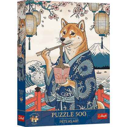 Pets as Art: A shiba tésztameditációja Trefl 500 darabos kirakó puzzle (TR-37628) - puzzlegarden