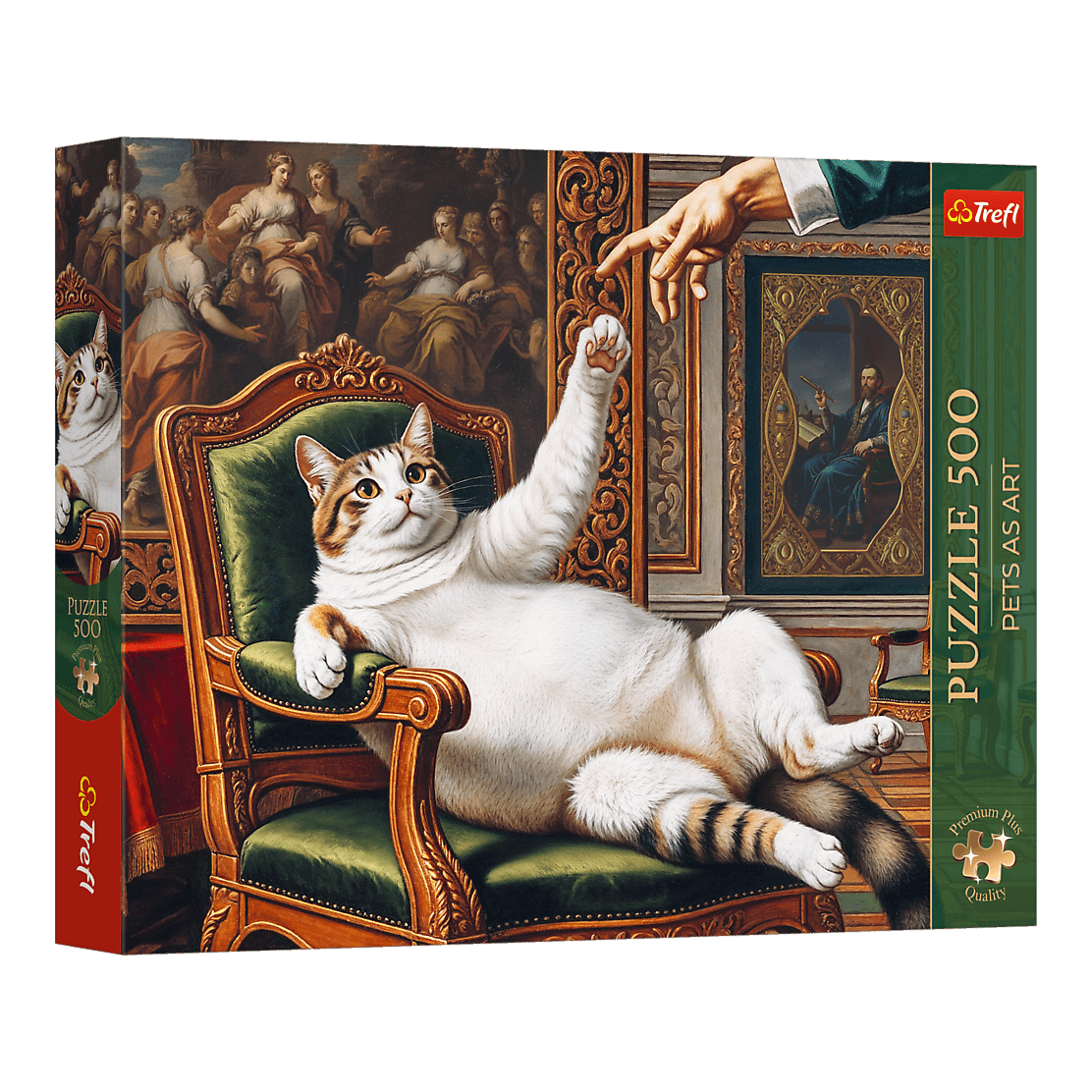 Pets as Art: Őméltósága, a cica Trefl 500 darabos kirakó puzzle (TR-37627) - puzzlegarden