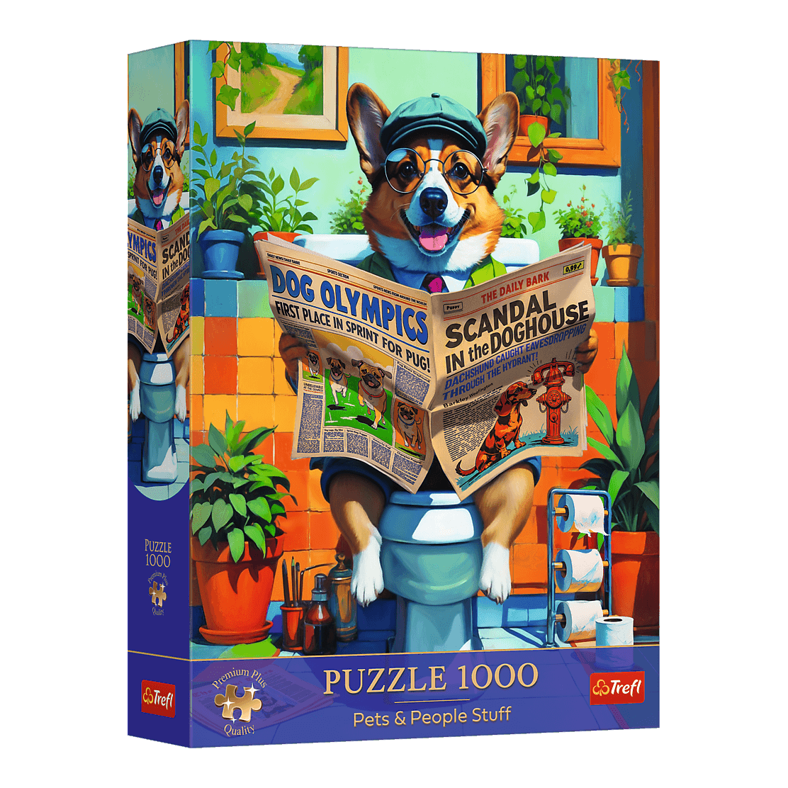 Pets & People Stuff: Corgi a mosdóban Trefl 1000 darabos kirakó puzzle (TR-12140) - puzzlegarden