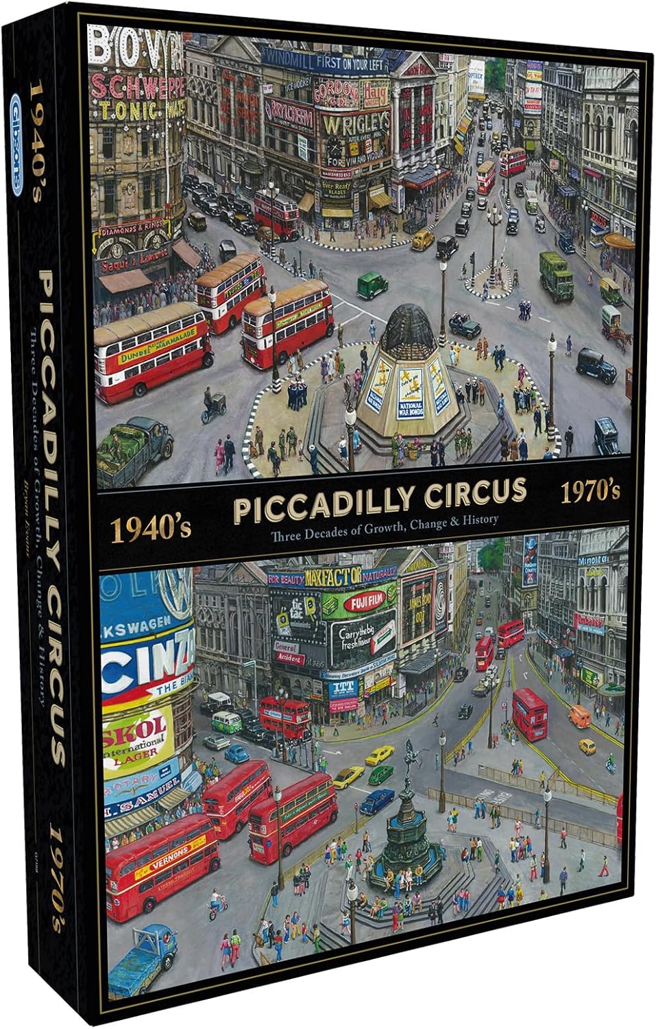 Piccadilly Circus 1940 - 1970 Gibsons 1000 darabos kirakó puzzle (G - G7158) - puzzlegarden