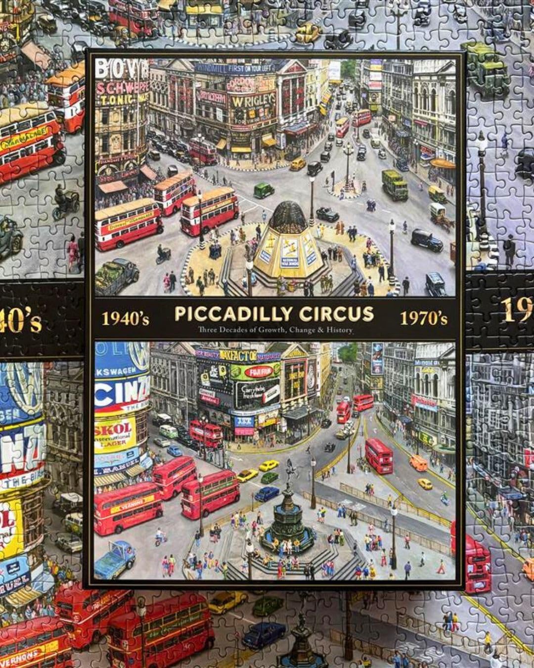 Piccadilly Circus 1940 - 1970 Gibsons 1000 darabos kirakó puzzle (G - G7158) - puzzlegarden