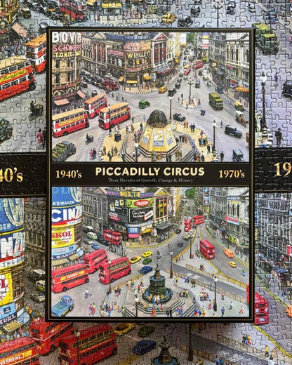 Piccadilly Circus 1940 - 1970 Gibsons 1000 darabos kirakó puzzle (G - G7158) - puzzlegarden