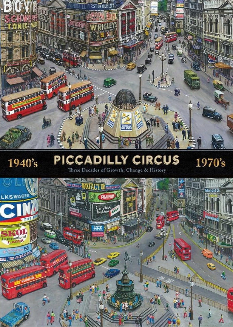 Piccadilly Circus 1940 - 1970 Gibsons 1000 darabos kirakó puzzle (G - G7158) - puzzlegarden