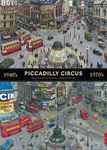 Piccadilly Circus 1940 - 1970 Gibsons 1000 darabos kirakó puzzle (G - G7158) - puzzlegarden