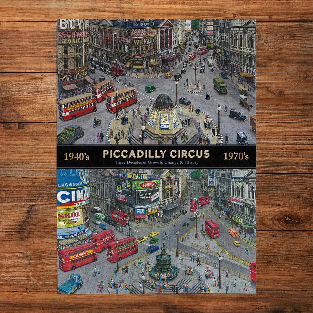 Piccadilly Circus 1940 - 1970 Gibsons 1000 darabos kirakó puzzle (G - G7158) - puzzlegarden