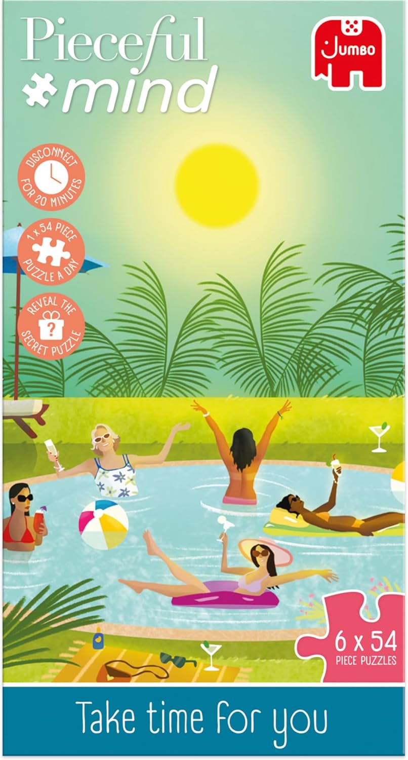 Pieceful mind – Szánj időt magadra – 6x54 Jumbo 54 darabos kirakó puzzle (JU - 1110100682) - puzzlegarden