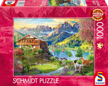 Pihenés a Dolomitokban Schmidt Spiele 1000 darabos kirakó puzzle (SCH - 58886) - puzzlegarden