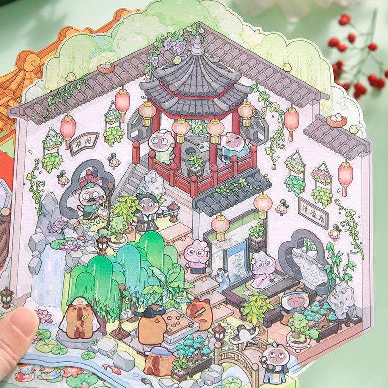 Pihenőkert - matricajelenet Simno 1 darabos kirakó puzzle (SN-6941776321101) - puzzlegarden