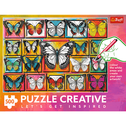 Pillangókollekció - színező kirakó Trefl 500 darabos kirakó puzzle (TR-37561) - puzzlegarden