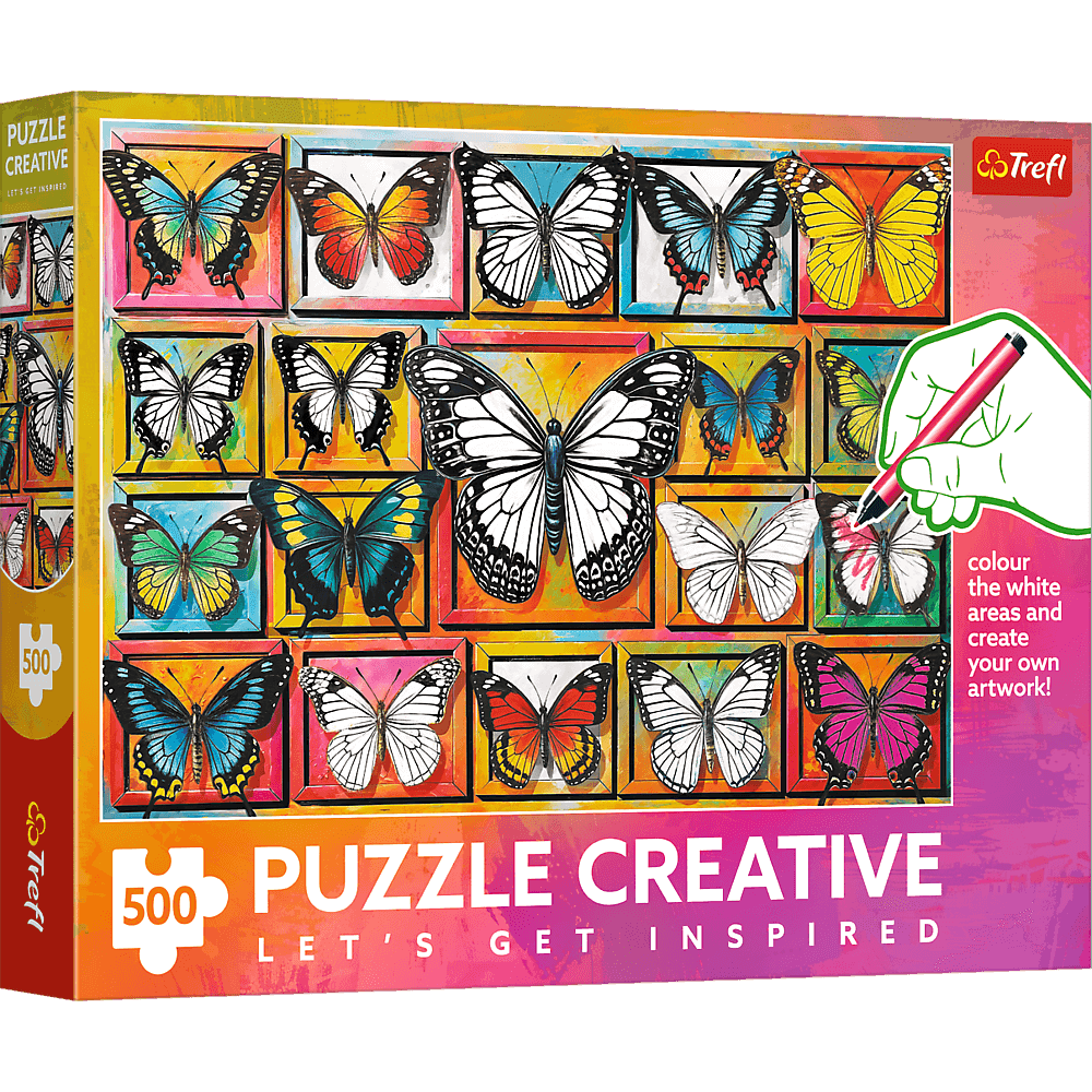 Pillangókollekció - színező kirakó Trefl 500 darabos kirakó puzzle (TR-37561) - puzzlegarden