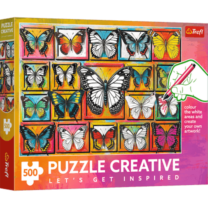 Pillangókollekció - színező kirakó Trefl 500 darabos kirakó puzzle (TR-37561) - puzzlegarden