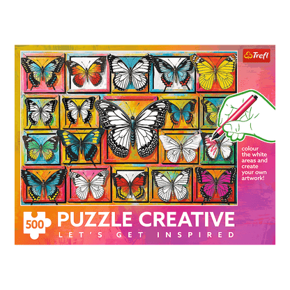 Pillangókollekció - színező kirakó Trefl 500 darabos kirakó puzzle (TR-37561) - puzzlegarden