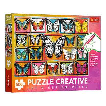 Pillangókollekció - színező kirakó Trefl 500 darabos kirakó puzzle (TR-37561) - puzzlegarden