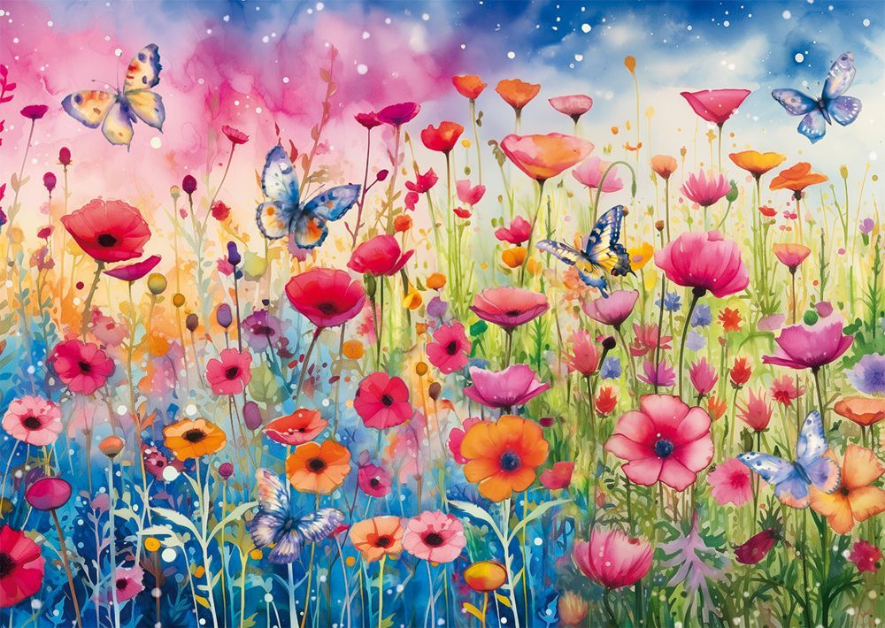 Pipacsos rét Schmidt Spiele 1000 darabos kirakó puzzle (SCH-58873) - puzzlegarden