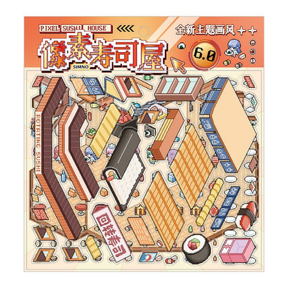 Pixel - sushi ház - matricajelenet Simno 1 darabos kirakó puzzle (SN-6941776322191) - puzzlegarden