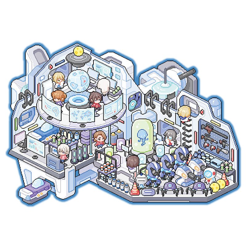 Pixel űrállomás - matricajelenet Simno 1 darabos kirakó puzzle (SN-6941776322184) - puzzlegarden