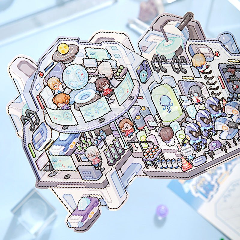 Pixel űrállomás - matricajelenet Simno 1 darabos kirakó puzzle (SN-6941776322184) - puzzlegarden