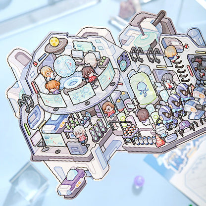 Pixel űrállomás - matricajelenet Simno 1 darabos kirakó puzzle (SN-6941776322184) - puzzlegarden