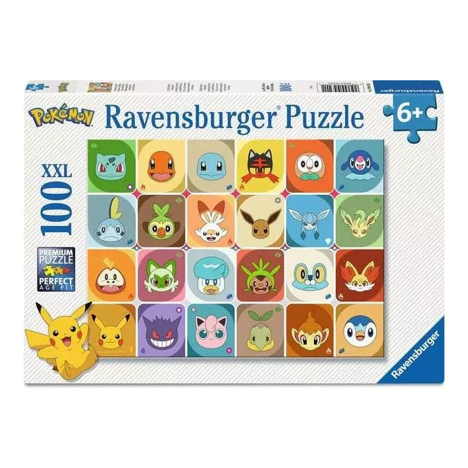 Pokémon-arcok Ravensburger 100 darabos kirakó puzzle (RA-12004320) - puzzlegarden