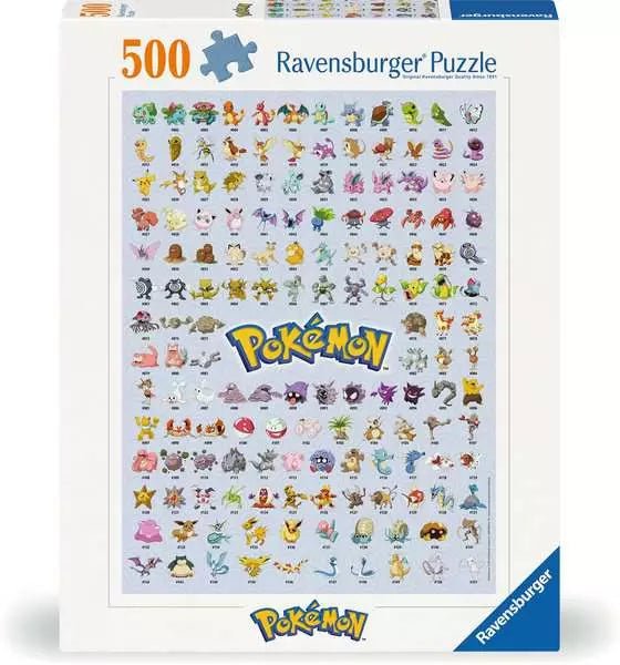 Pokémon - az első 151! Ravensburger 500 darabos kirakó puzzle (RA - 12000511) - puzzlegarden