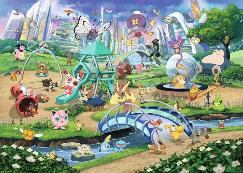 Pokémon – Eevee a parkban Ravensburger 1000 darabos kirakó puzzle (RA-12002033) - puzzlegarden