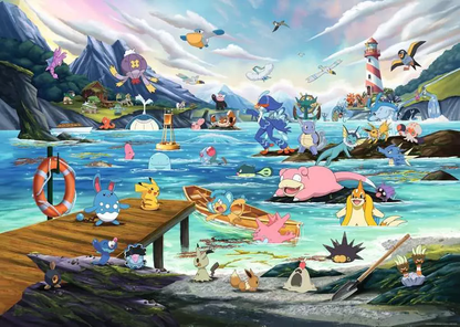 Pokémon – Vaporeon a nyugodt vizeknél Ravensburger 1000 darabos kirakó puzzle (RA-12002035) - puzzlegarden