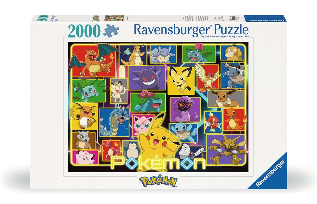 Pokémonok Ravensburger 2000 darabos kirakó puzzle (RA - 12001130 4005555011309) - puzzlegarden