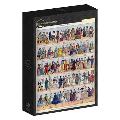 Polgári viselet - Larousse Enciklopédia illusztráció Grafika 500 darabos kirakó puzzle (GR-33766) - puzzlegarden