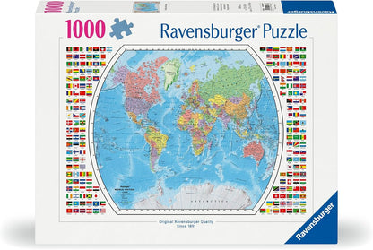 Politikai Világtérkép Ravensburger 1000 darabos kirakó puzzle (RA - 19633 4005556196333) - puzzlegarden