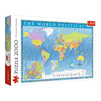 Politikai világtérkép Trefl 2000 darabos kirakó puzzle (TR-27099) - puzzlegarden