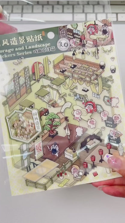 Opera teaház - matricajelenet