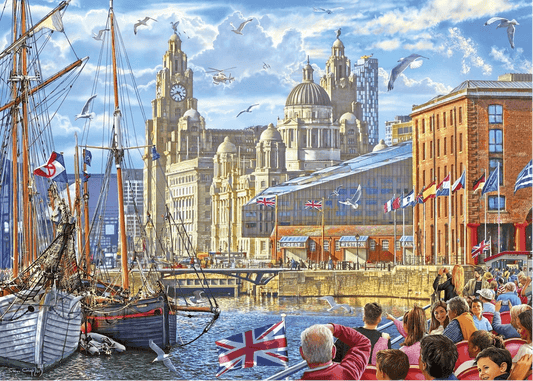 Albert Dock, Liverpool 1000 darabos Gibsons puzzle kirakó (G6298)