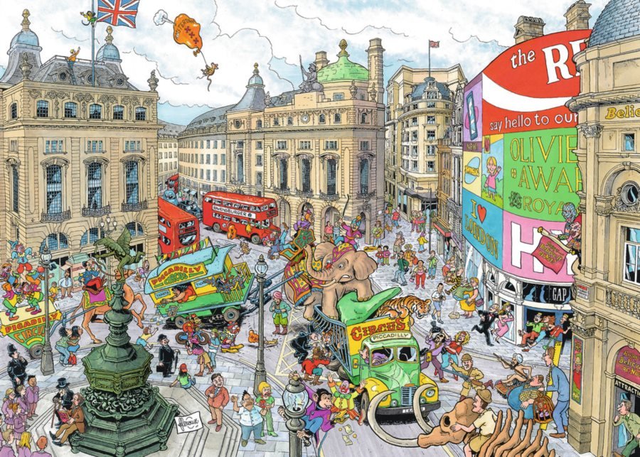 Cities of the World - London - Piccadilly Circus 1000 darabos Ravensburger puzzle kirakó (19213)