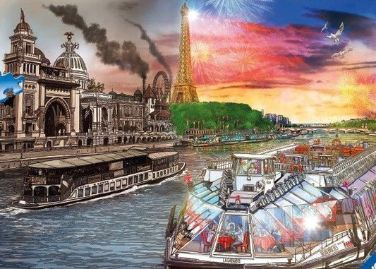 Akkor és most - Párizs Ravensburger 1000 darabos kirakó puzzle (RA - 16571) - puzzlegarden