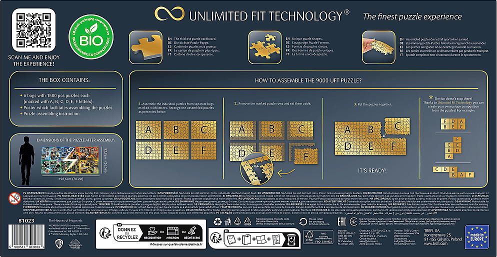 A Roxforti Házak Trefl Prime 9000 darabos kirakó puzzle (TR-81023 5900511810233) - puzzlegarden