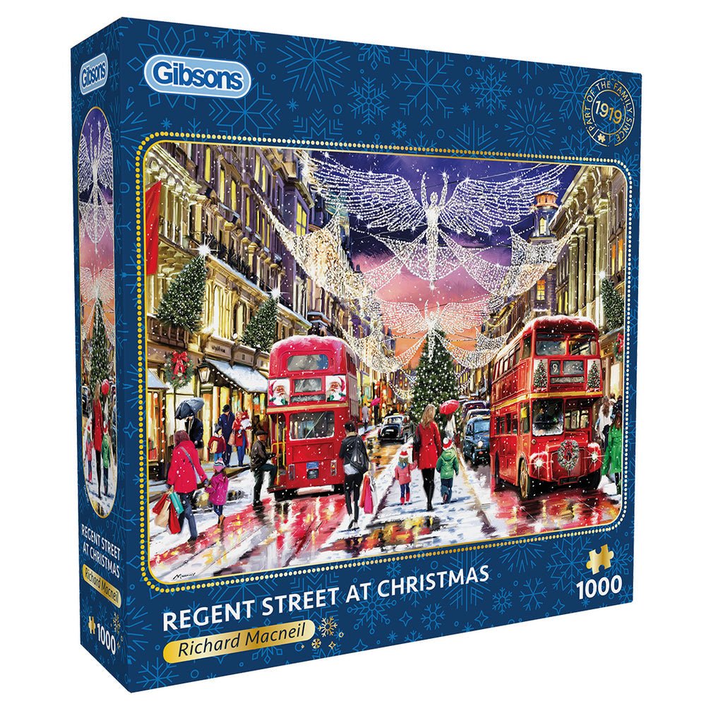 Regent Street at Christmas Gibsons 1000 darabos kirakó puzzle (G - G6418 ) - puzzlegarden