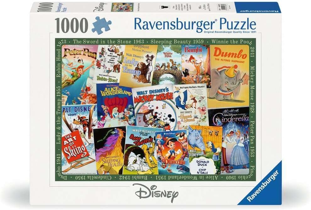 Régi Disney poszterek Ravensburger 1000 darabos kirakó puzzle (RA - 12000689 4005555006893) - puzzlegarden