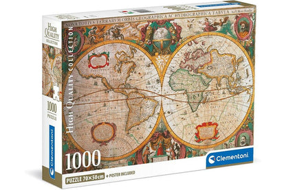 Régi térkép Clementoni 1000 darabos kirakó puzzle (CL-39706 8005125397068) - puzzlegarden