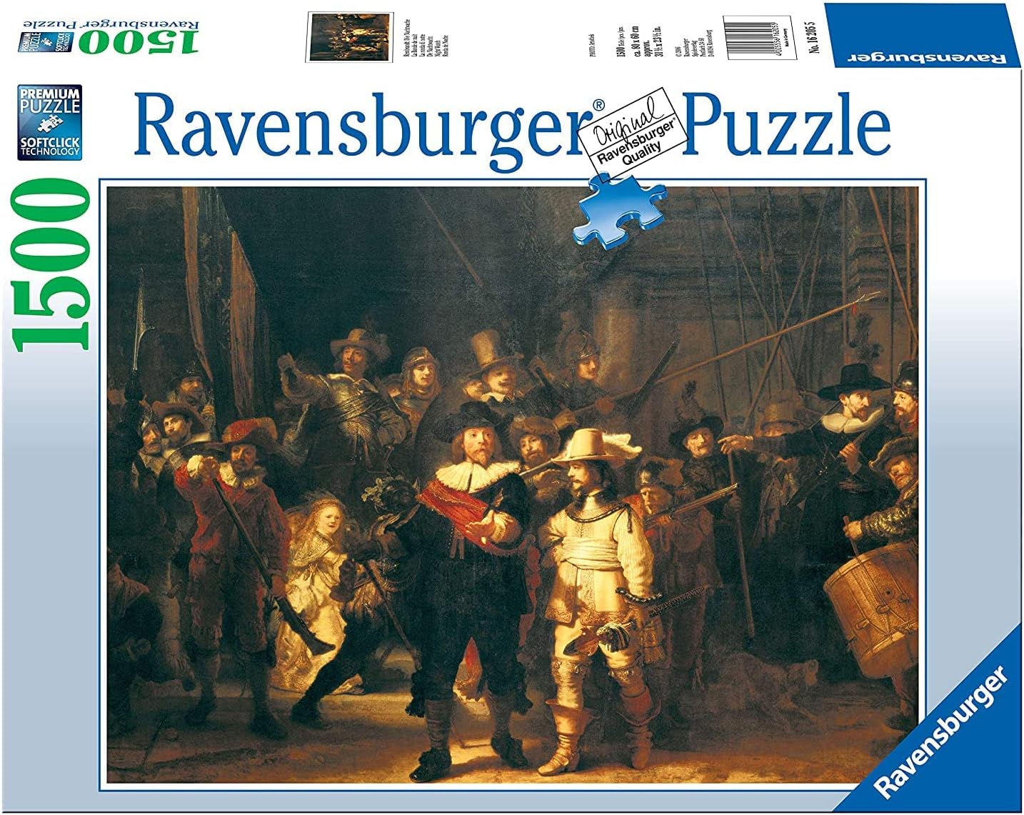 Rembrandt - Éjjeli Őrjárat Ravensburger 1500 darabos kirakó puzzle (RA-16205 4005556162055) - puzzlegarden