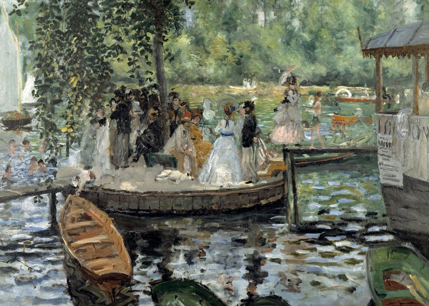 Renoir művészete: Az evezősök reggelije – La Grenouillère – 2×500 Grafika 500 darabos kirakó puzzle (GR-33706) - puzzlegarden