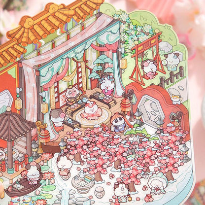 Repülő virágok - matricajelenet Simno 1 darabos kirakó puzzle (SN-6941776321125) - puzzlegarden