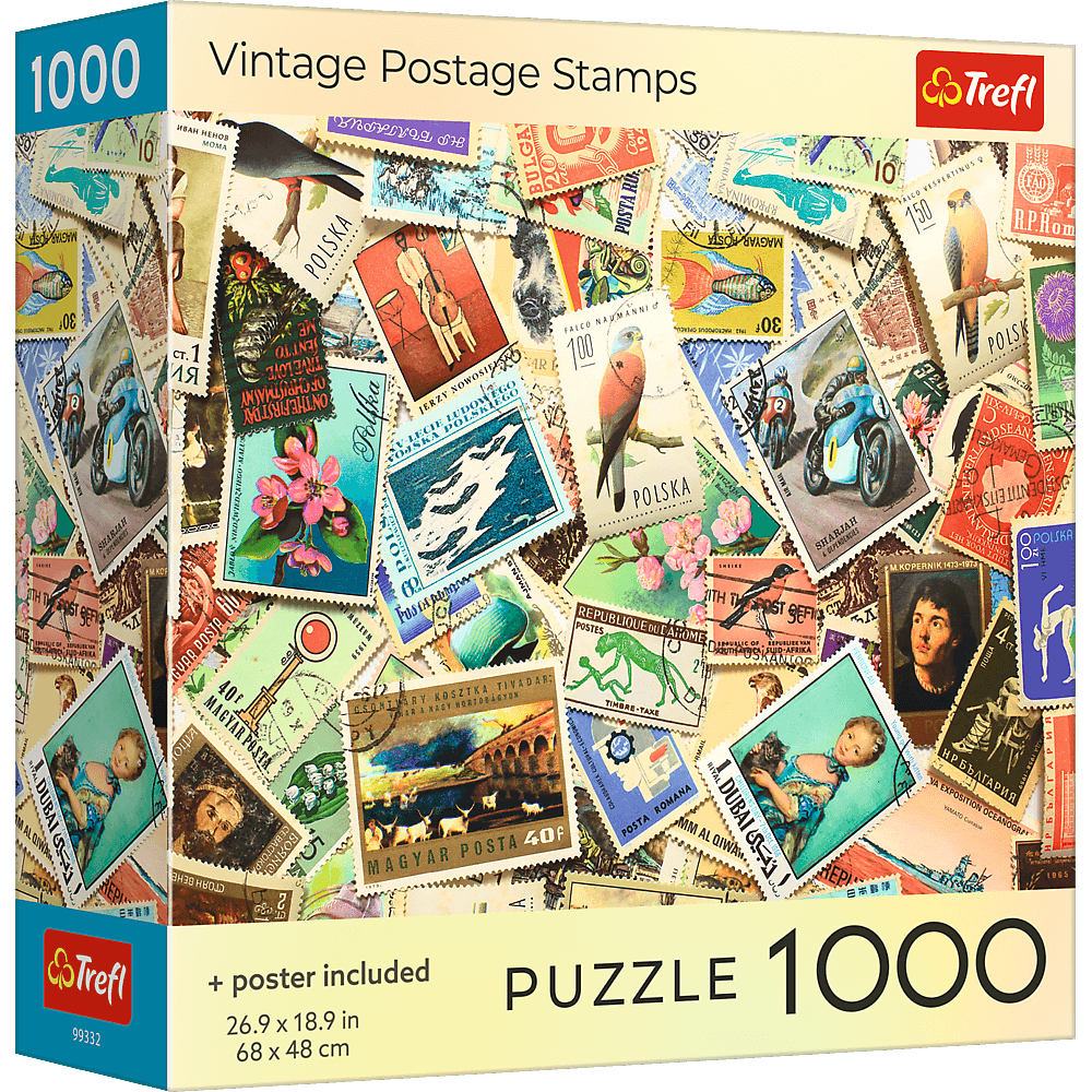 Retró bélyegek Trefl 1000 darabos kirakó puzzle (TR-USA_99332) - puzzlegarden