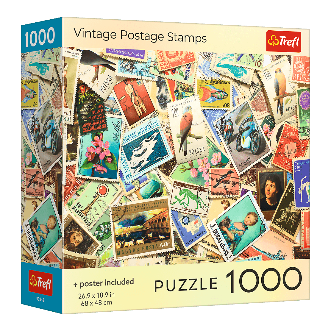 Retró bélyegek Trefl 1000 darabos kirakó puzzle (TR-USA_99332) - puzzlegarden