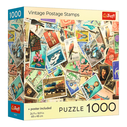 Retró bélyegek Trefl 1000 darabos kirakó puzzle (TR-USA_99332) - puzzlegarden