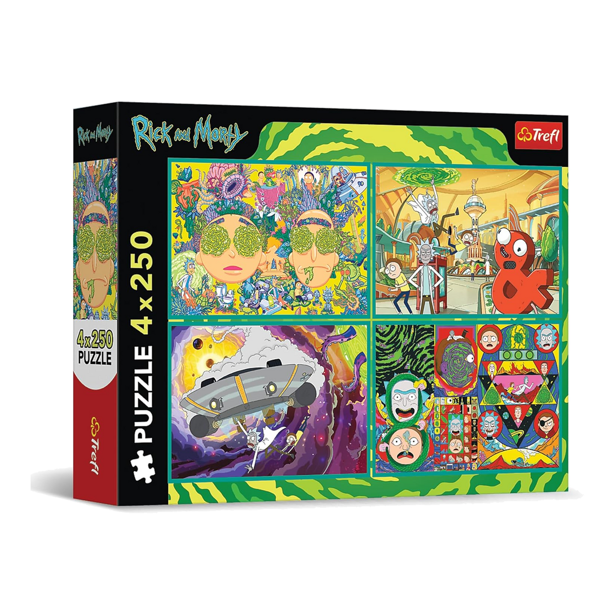 Rick és Morty kifordított világa - 4x250 Trefl 250 darabos kirakó puzzle (TR-13338) - puzzlegarden