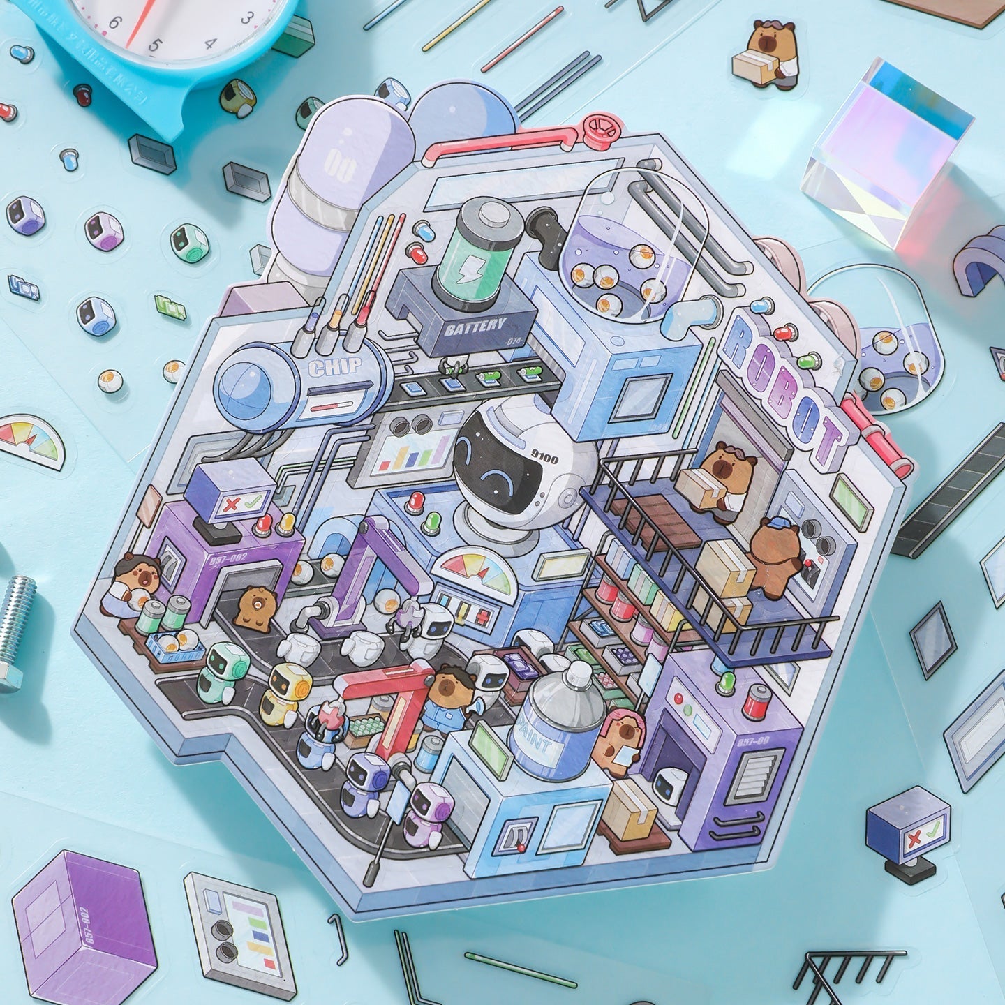 Robotgyár - matricajelenet Simno 1 darabos kirakó puzzle (SN-6941776325192) - puzzlegarden