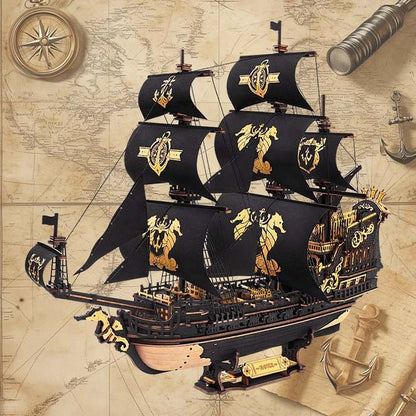 Rokr - A csikóhal - bárka Robotime 603 darabos kirakó puzzle (RO-MCB02) - puzzlegarden