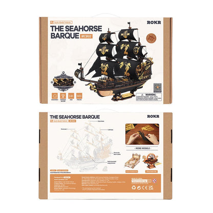 Rokr - A csikóhal - bárka Robotime 603 darabos kirakó puzzle (RO-MCB02) - puzzlegarden
