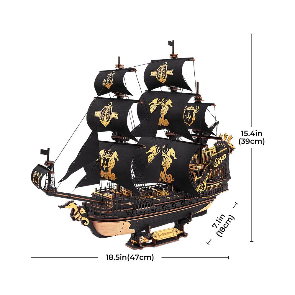 Rokr - A csikóhal - bárka Robotime 603 darabos kirakó puzzle (RO-MCB02) - puzzlegarden